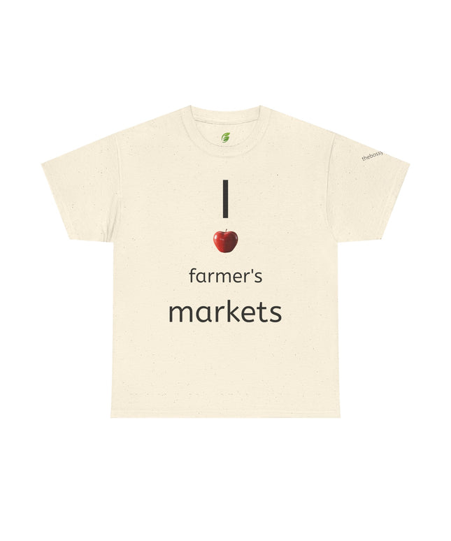 Unisex Heavy Cotton Tee I Heart Farmers Markets