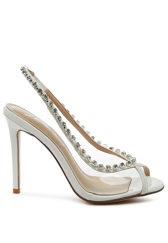 Camarine Clear Stiletto Sling-back