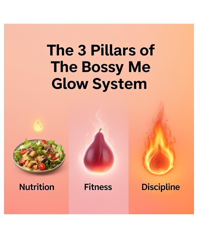 3 Pillars: Nutrition 🍽️ Fitness 🍑 Discipline 🔥