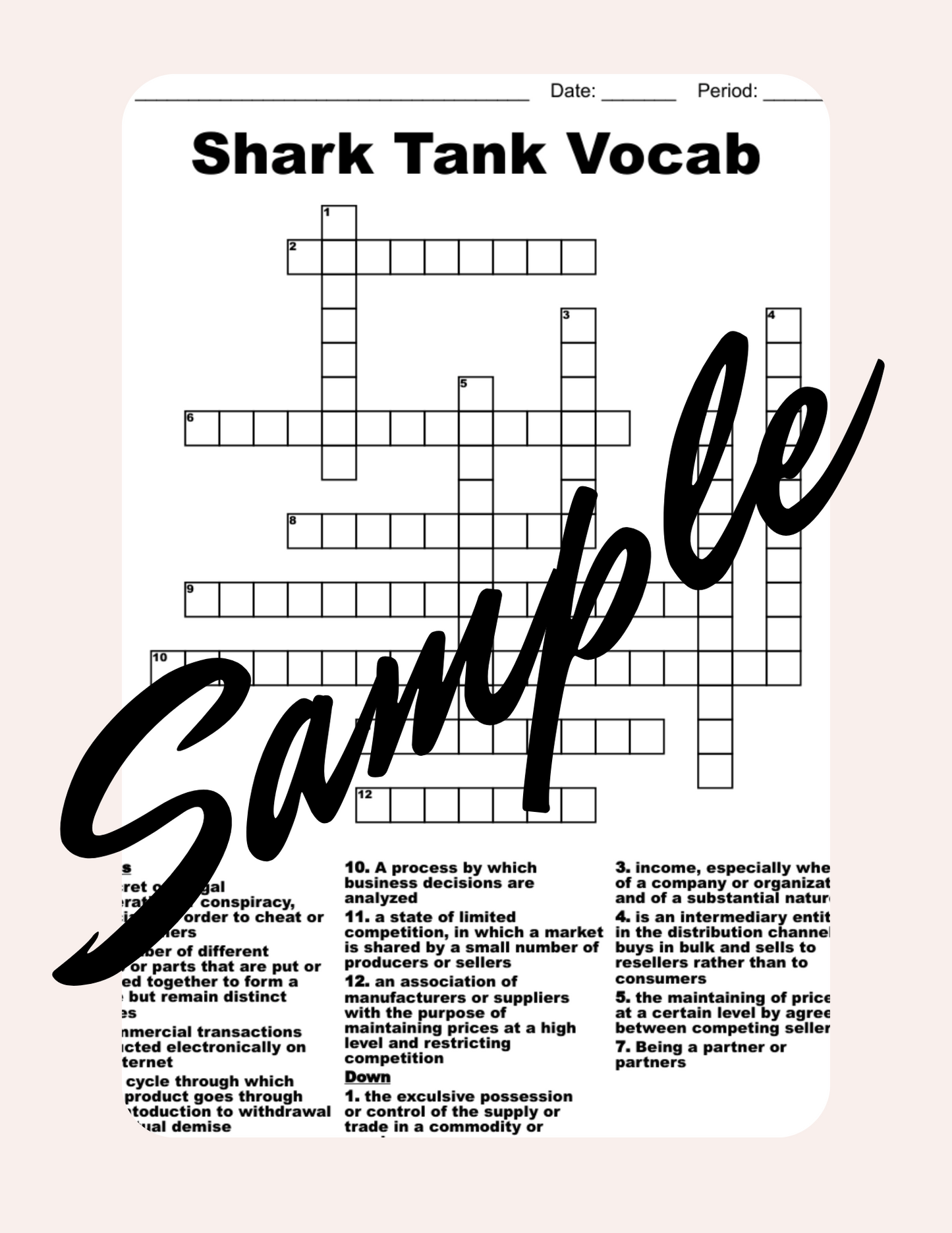 Mastering Shark Tank Business Lingo: Your Ultimate Guide to Decode the Show; Understanding “Shark Tank” Lingo/Vocab - DIGITAL PRODUCT