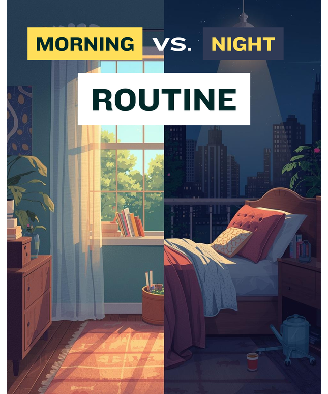 Morning vs Night Routine