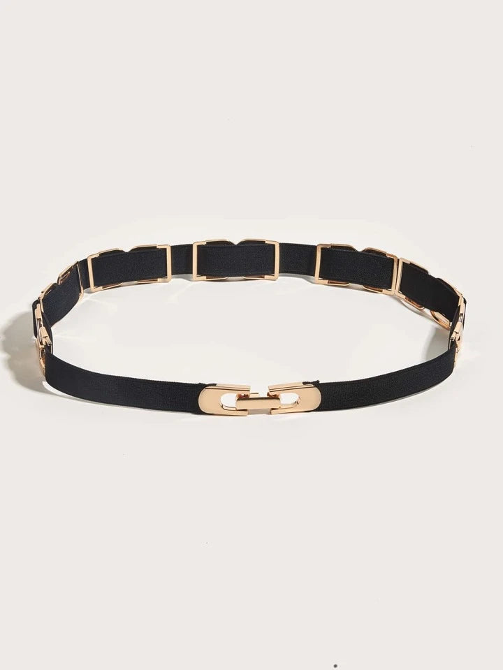 Elegant Geometric Metal Decor Belt For Coats And Dresses