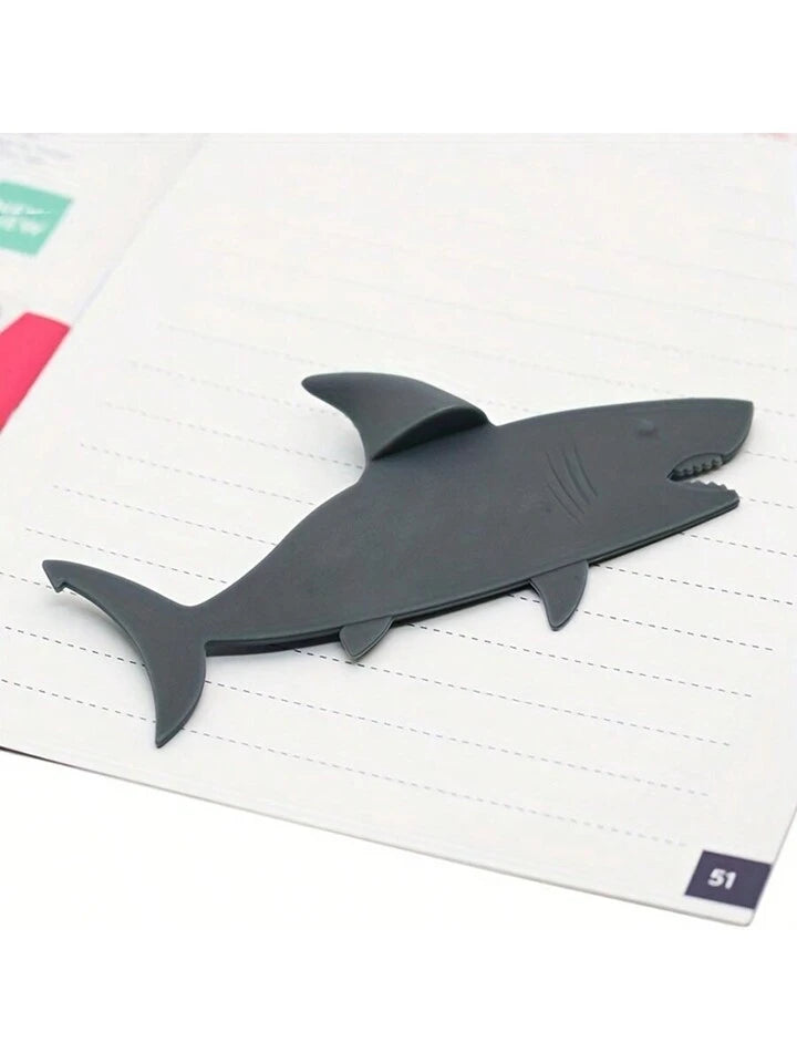 1pc 3D Shark Shaped Bookmark For Book Folder, Cute Animal Bookmark Gifts For Book Lovers - Book Marker For Reading - Book Markers With Quirky And Fun Design