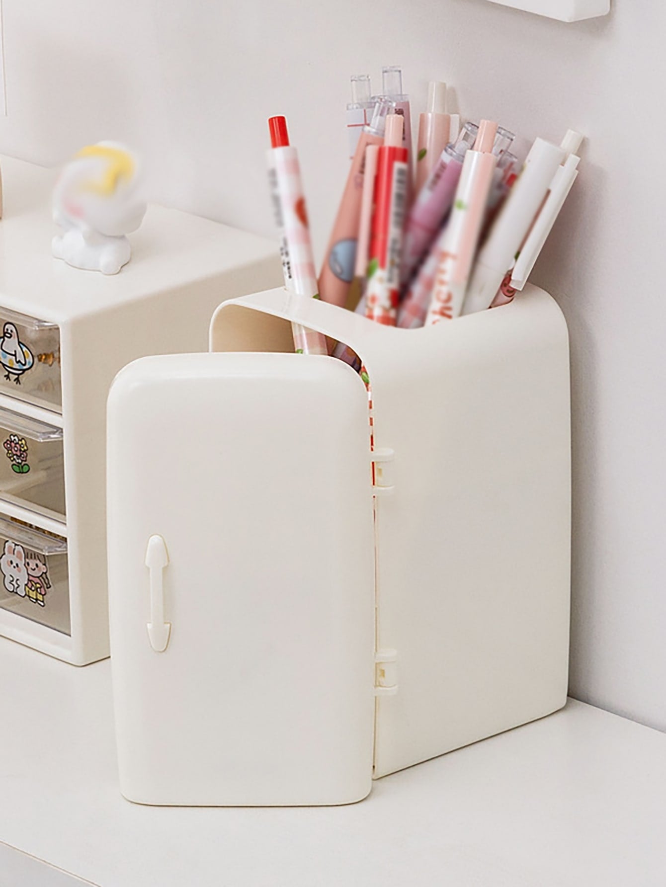 Cute Refrigerator-Shaped Pen Holder - Perfect For Student Desks and Office Organization