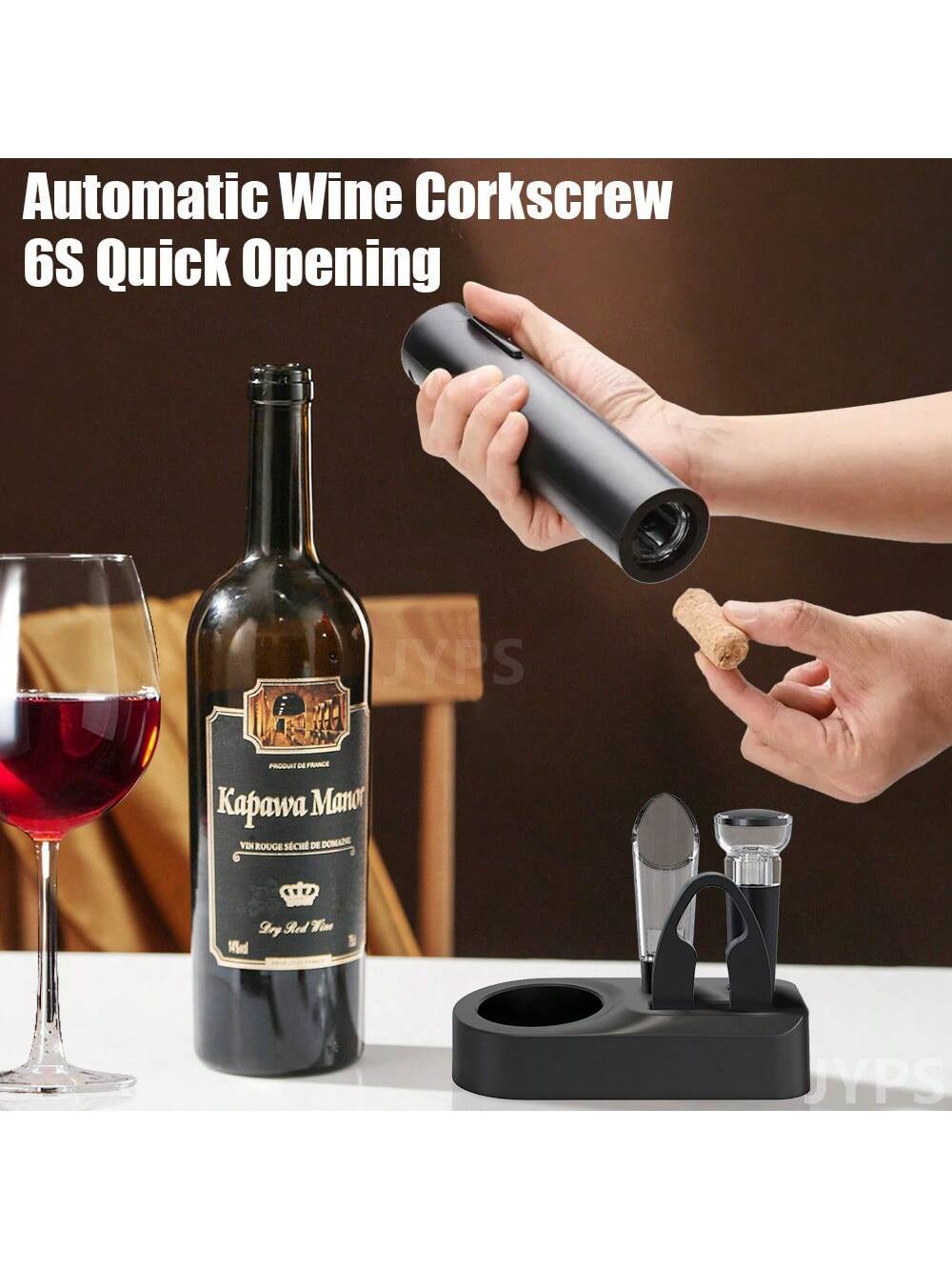 Automatic Electric Wine Opener Set with Foil Cutter - Perfect for Parties and Wine Lovers - Kitchen Accessories Gift