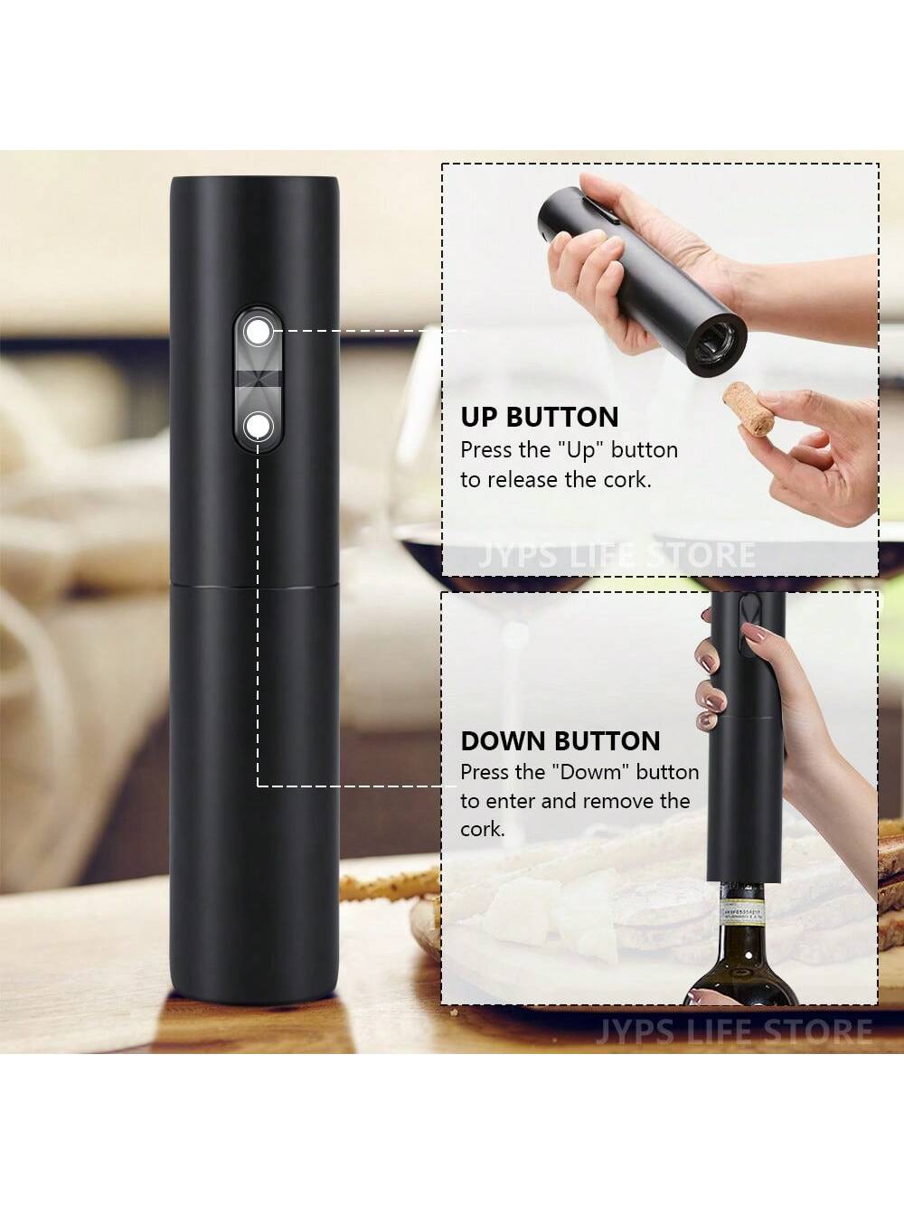 Automatic Electric Wine Opener Set with Foil Cutter - Perfect for Parties and Wine Lovers - Kitchen Accessories Gift