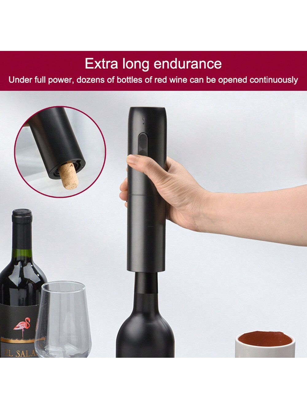 Automatic Electric Wine Opener Set with Foil Cutter - Perfect for Parties and Wine Lovers - Kitchen Accessories Gift