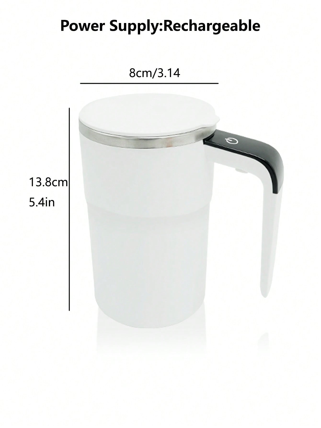 Smart Temperature Measurement & Magnetic Automatic Stirring Cup, Portable Electric Coffee Cup, Protein Powder Shaker Cu