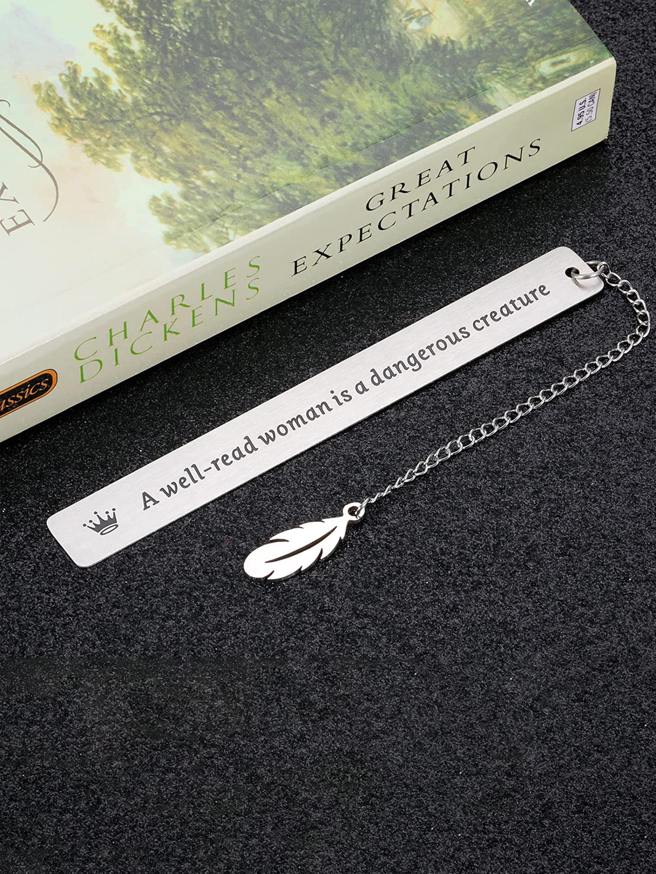 1pc Slogan Design Bookmark