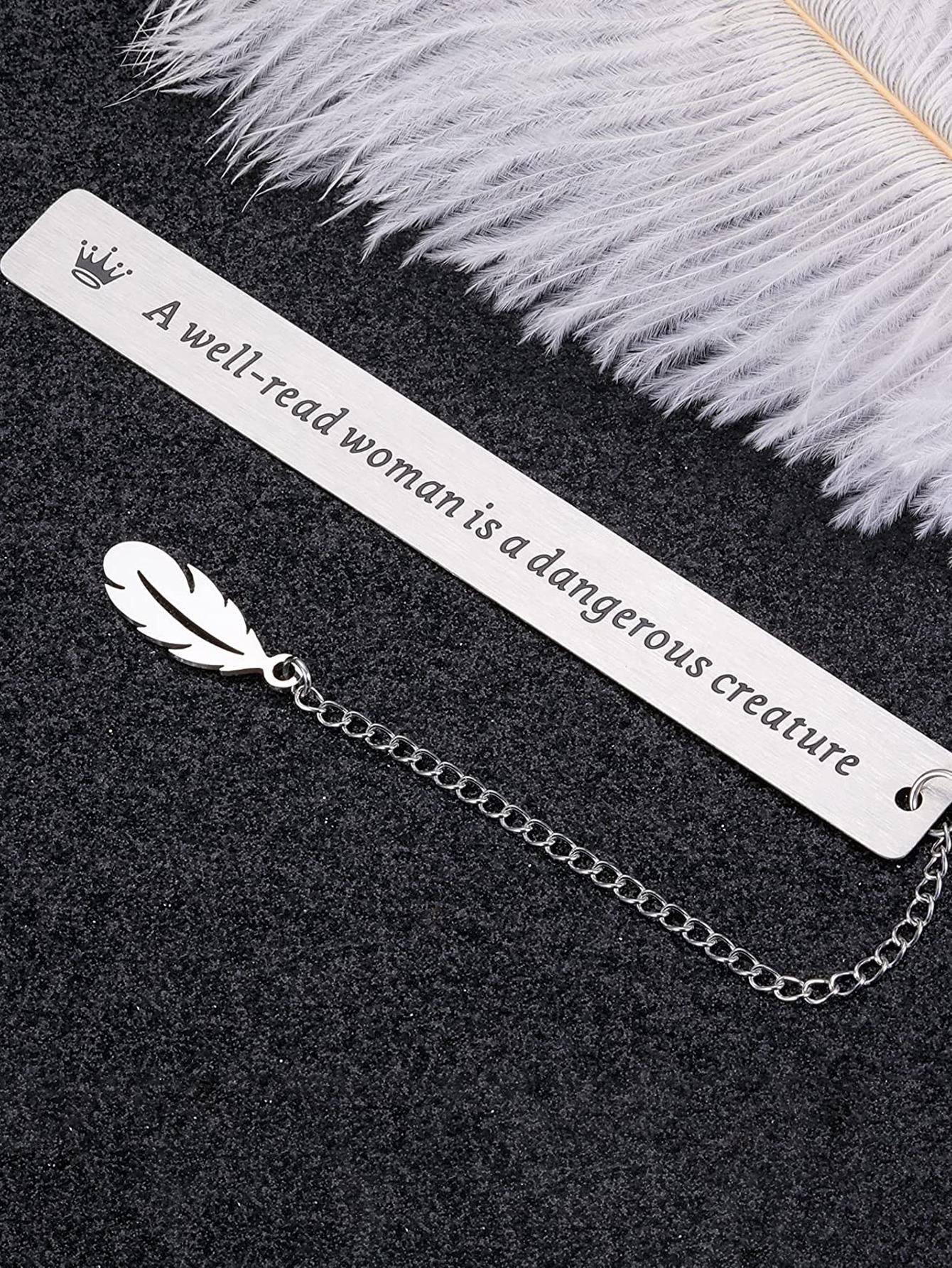 1pc Slogan Design Bookmark