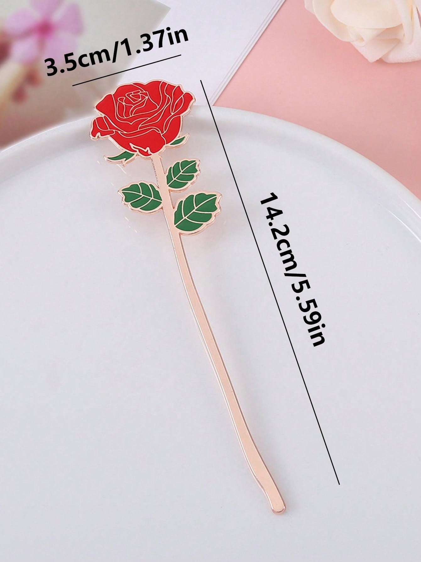 1pc Flower Shaped Bookmark, Creative Portable Page Marker For Book Reading