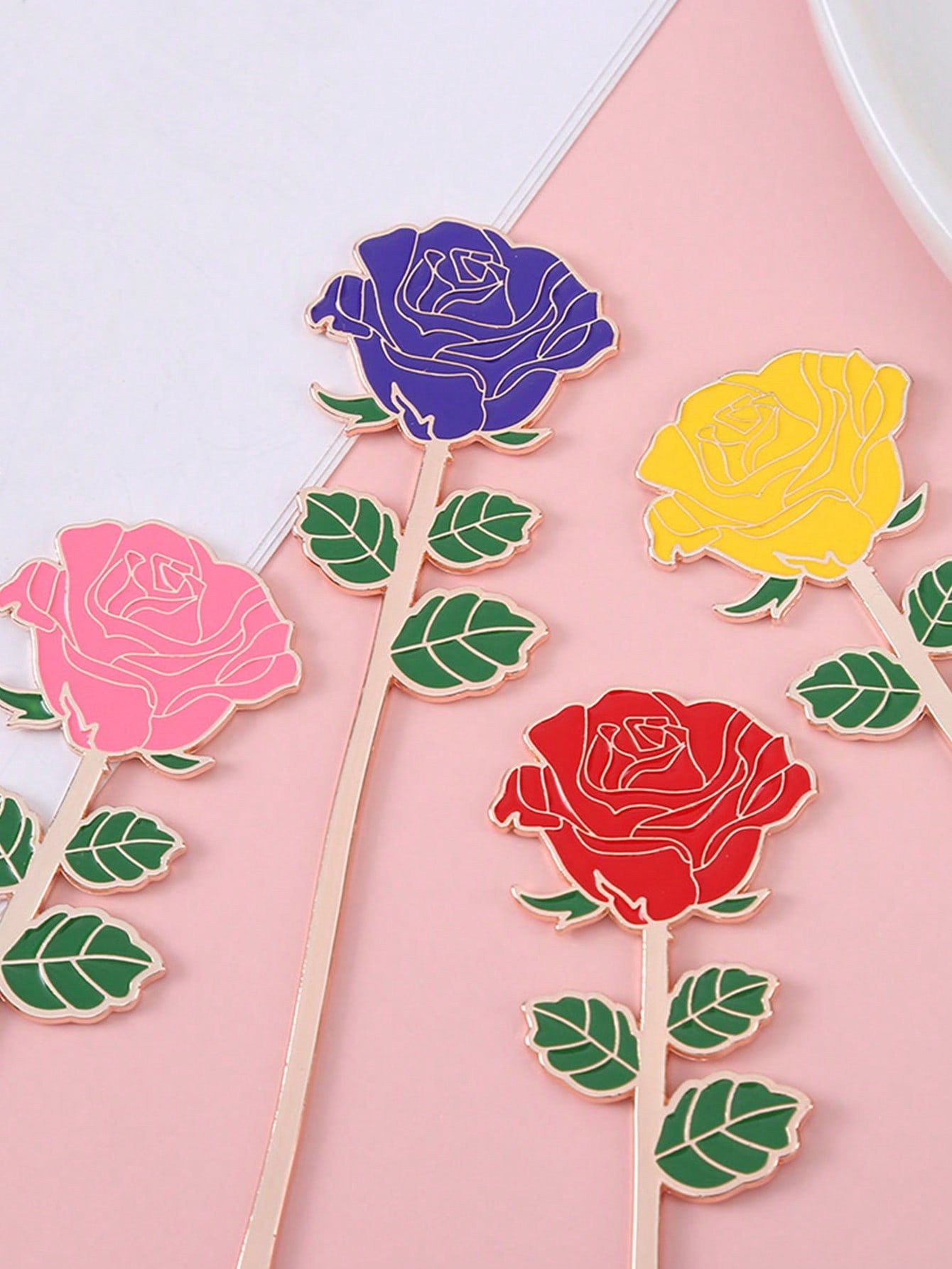 1pc Flower Shaped Bookmark, Creative Portable Page Marker For Book Reading