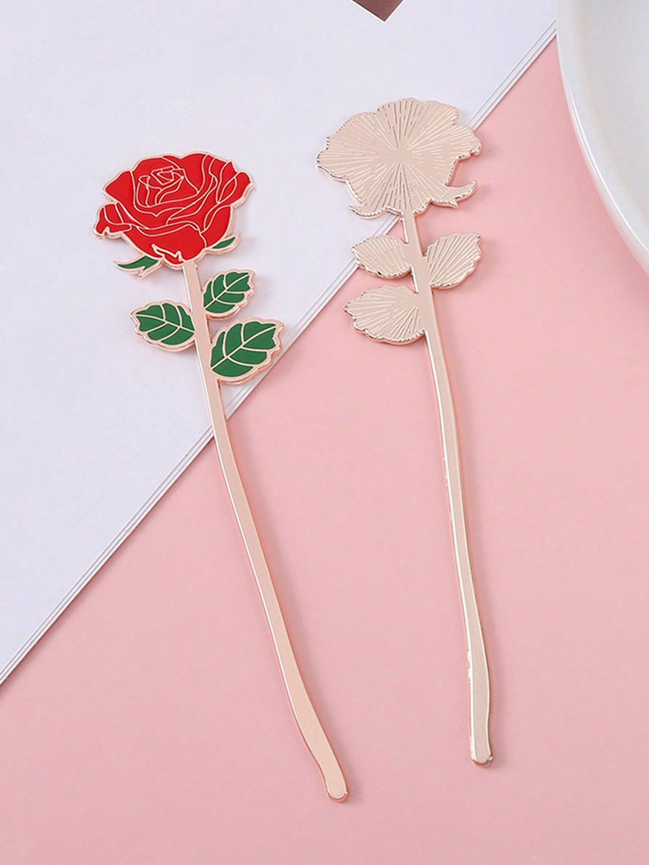 1pc Flower Shaped Bookmark, Creative Portable Page Marker For Book Reading