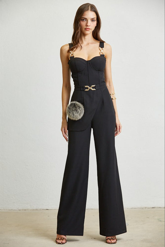 FUR CHARM JUMPSUIT