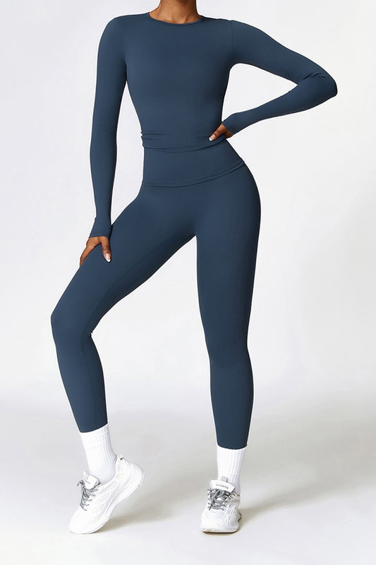 Yoga tight tops & outdoor sports leggings sets