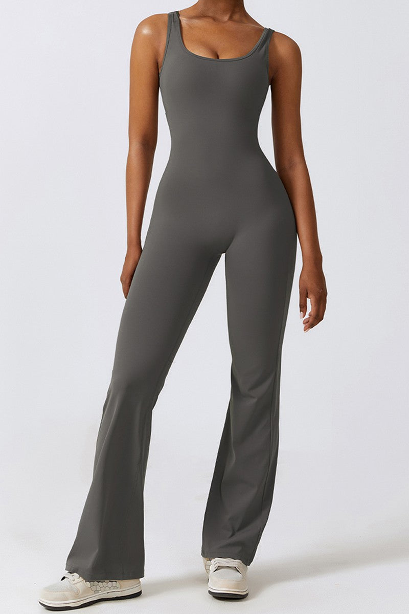 Buttock-lifted backless jumpsuit