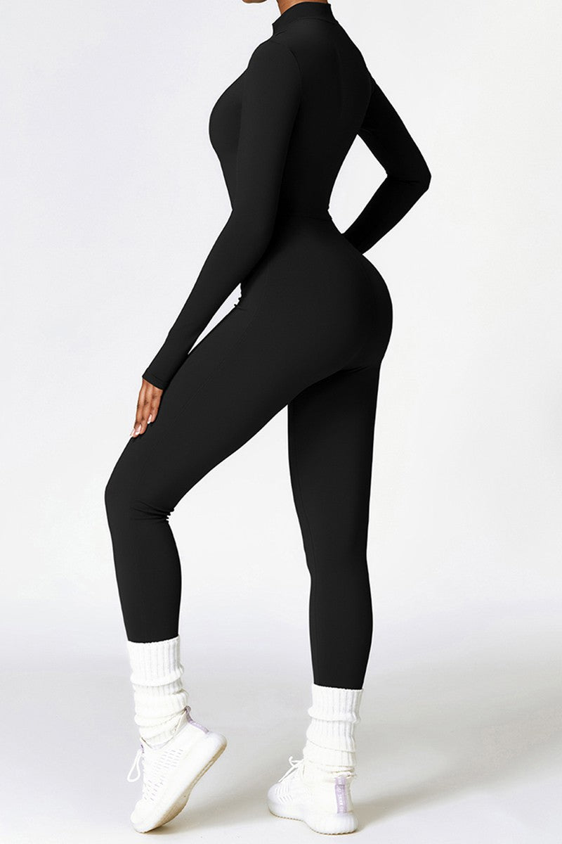 Winter fleece fitness sports Jumpsuits