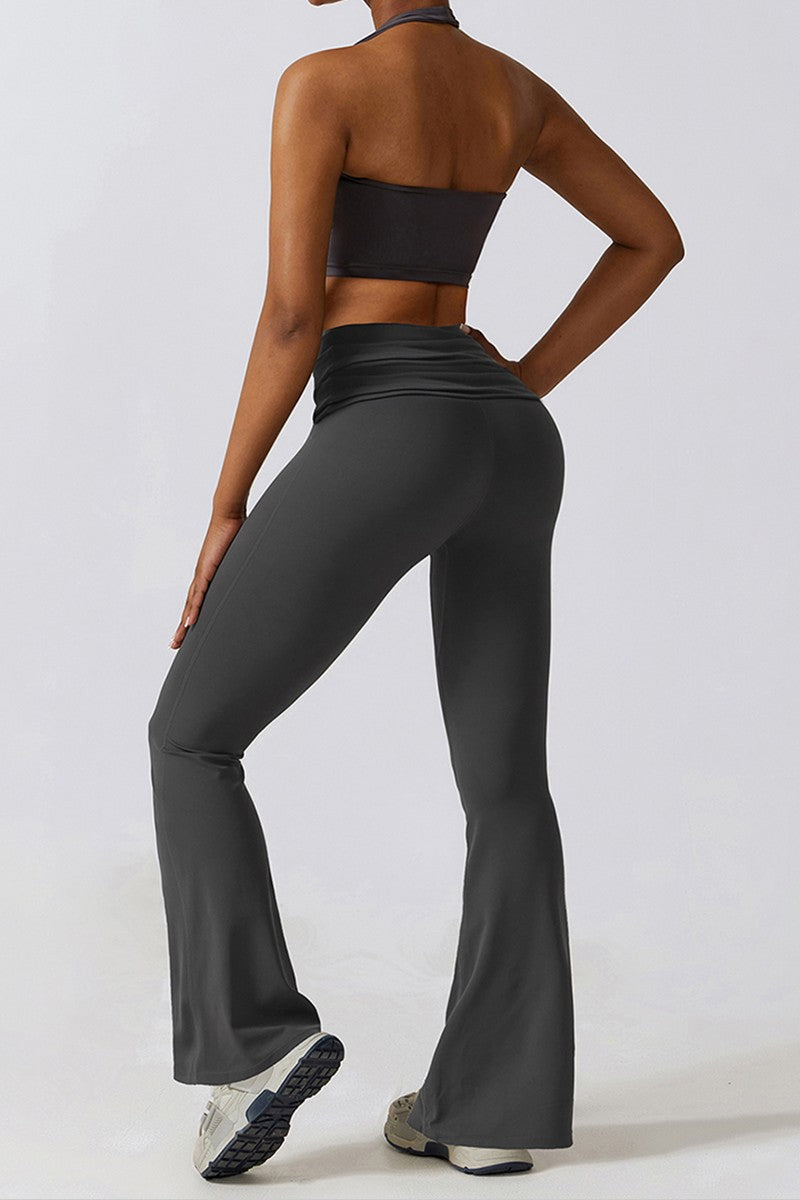 Quick-drying skinny high-waisted flared pants