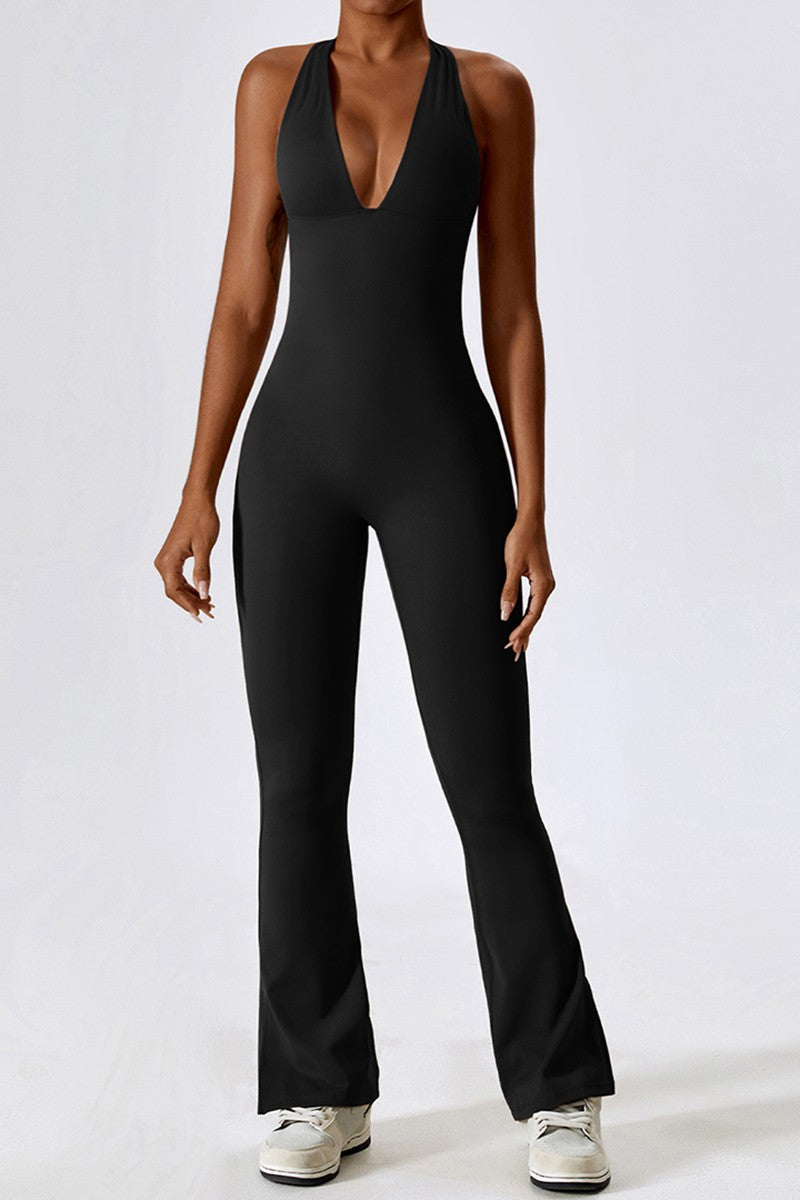 Halterneck straps female jumpsuit