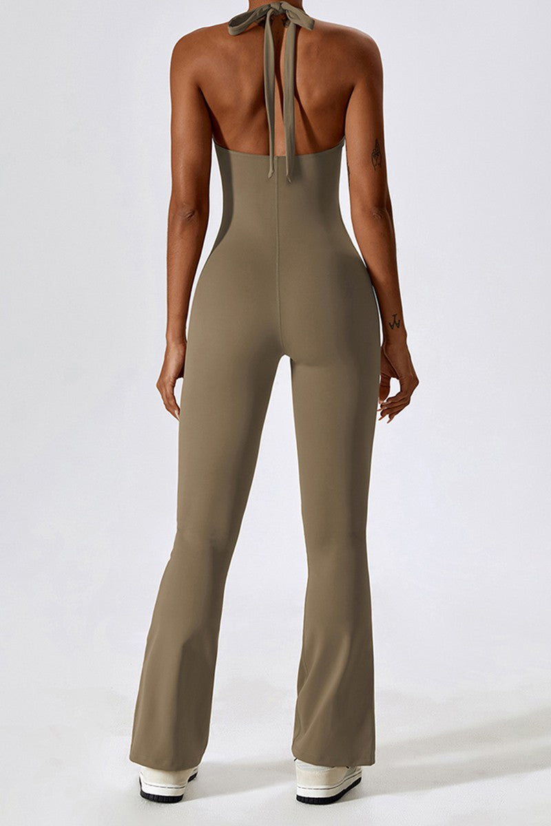 Halterneck straps female jumpsuit