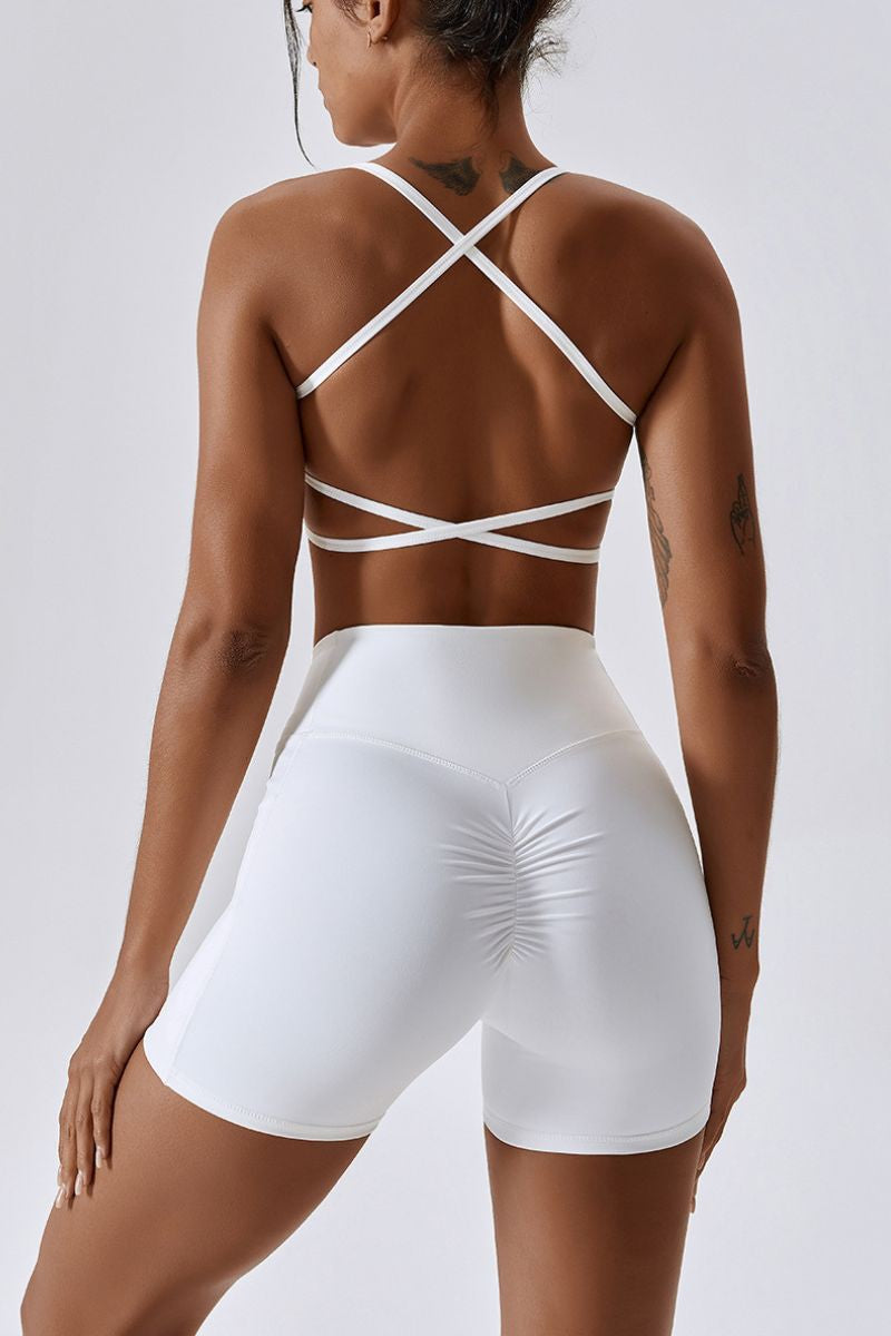 High-waisted yoga pants & bra two-piece set