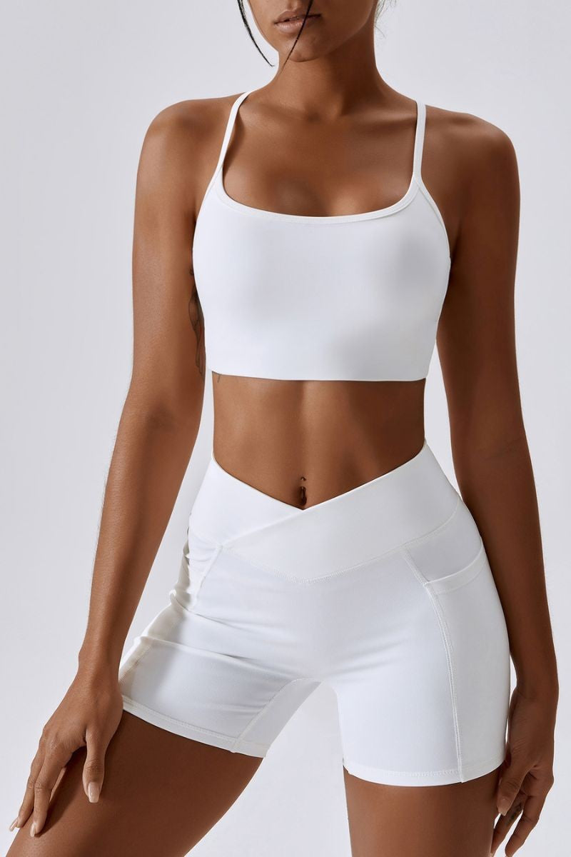 High-waisted yoga pants & bra two-piece set