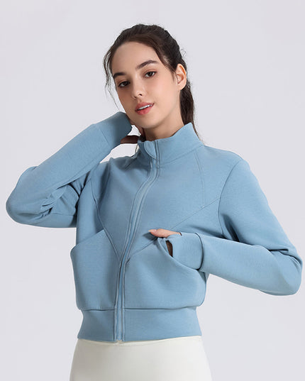 COMFORTABLE YOGA FITNESS WARM SPORTS JACKET