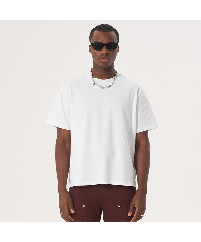 MEN'S COTTON SOLID COLOR SHORT SLEEVE T SHIRT