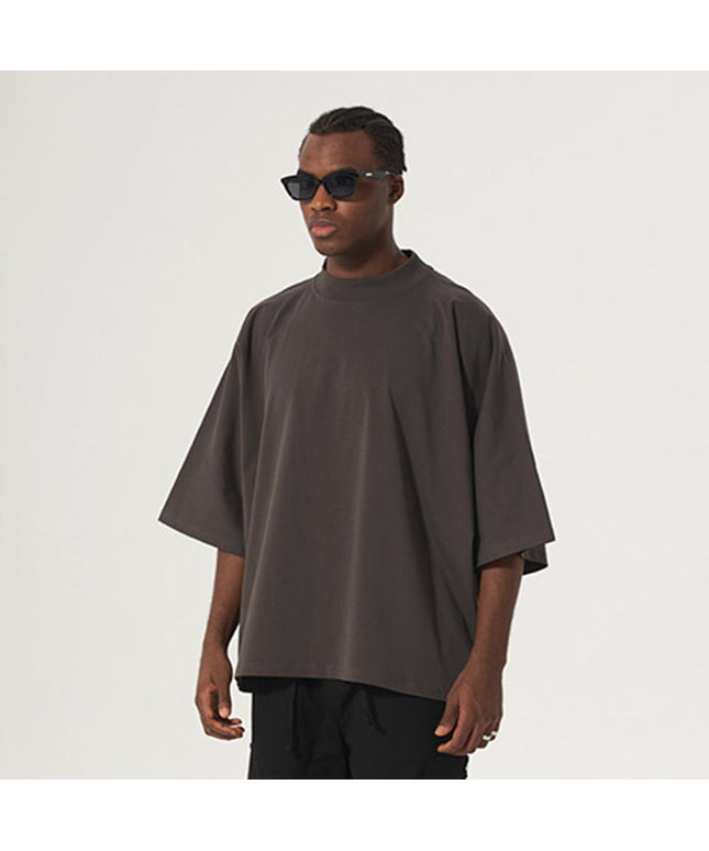 MEN'S COTTON HIP HOP SOLID COLOR SHORT SLEEVE T-SHIRT