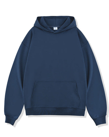 THICKENED SOLID COLOR HOODED SWEATSHIRT