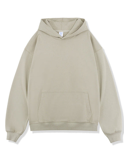 THICKENED SOLID COLOR HOODED SWEATSHIRT