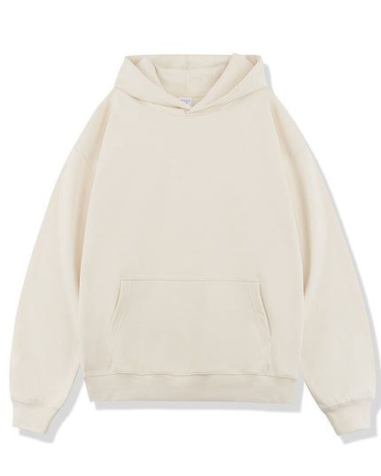 THICKENED SOLID COLOR HOODED SWEATSHIRT