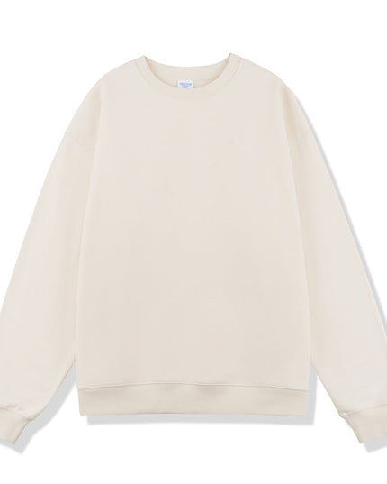 SOLID COLOR VELVET CREW NECK SWEATSHIRT