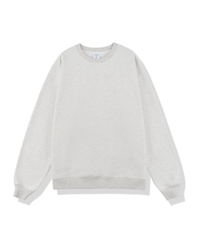 SOLID COLOR VELVET CREW NECK SWEATSHIRT
