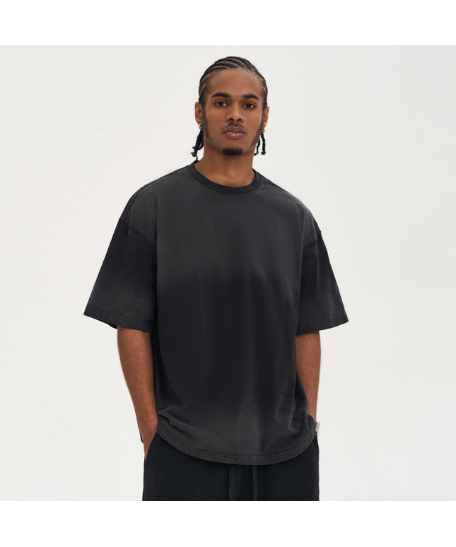 PURE COTTON WASHED TIE-DYE SHORT-SLEEVED T-SHIRT