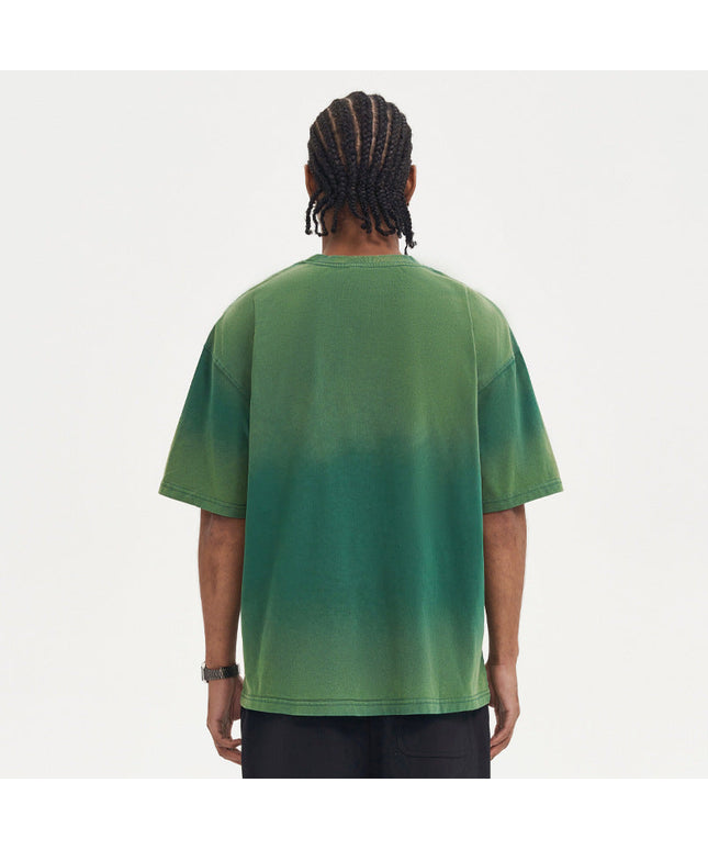 PURE COTTON WASHED TIE-DYE SHORT-SLEEVED T-SHIRT