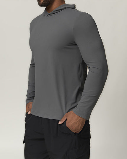 MEN'S HOODED FITNESS SPORTS CITYWALK LONG SLEEVE