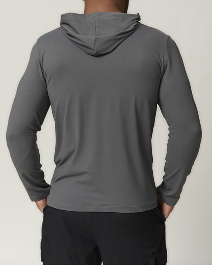 MEN'S HOODED FITNESS SPORTS CITYWALK LONG SLEEVE