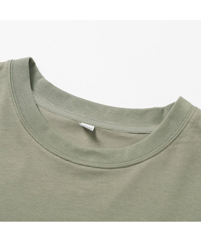 BREATHABLE COTTON SWEAT-ABSORBENT SPORTS CASUAL SHORT SLEEVES